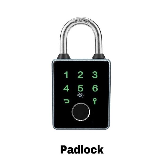 Gambar US Padlock Fingerprint Password Key Card App NFC 6 in 1 Gembok Sidik Jari Kunci Manual Smart Lock Wifi Bluetooth - Padlock dari Akhtara Id undefined Tokopedia