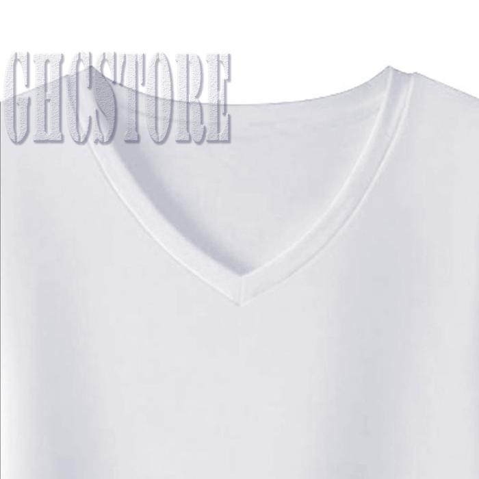 Gambar Kaos Wanita/Lengan Panjang/Polos/Kerah V-neck/Atasan Baju Wanita - Putih, L dari Bglstore undefined Tokopedia