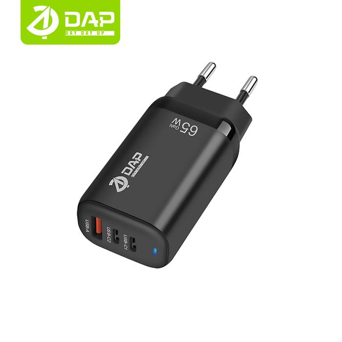 Gambar DAP D-AP65W Charger PD 65W 3.0A 3 Port Include Cable C to C Fast Charging - Garansi 1 Tahun - Hitam dari DAP Indonesia Official Store undefined Tokopedia
