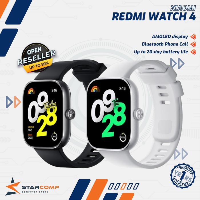 Gambar Xiaomi Redmi Watch 4 1.97 inch AMOLED BT Call Support NFC Smartwatch - Black dari Starcomp Origin undefined Tokopedia