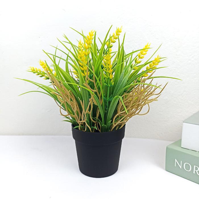 Gambar Tanaman Hias Bunga Mini Lavender Dekorasi Interior Indoor Plastik Artificial - Kuning dari UNICO.indonesia undefined Tokopedia