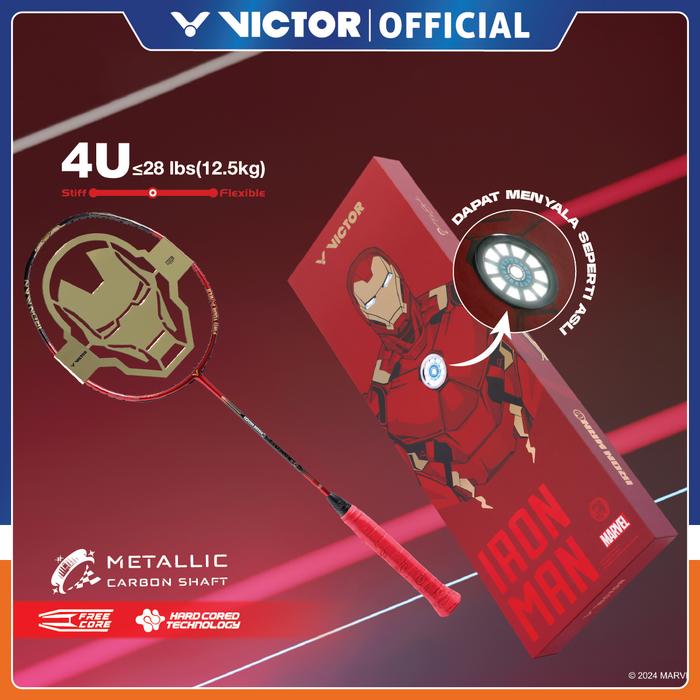 Gambar Raket Badminton DriveX VICTOR Iron Man Ironman Metallic X Marvel D - Racket Limited Edition - Racket Iron Man dari VICTOR INDONESIA undefined Tokopedia