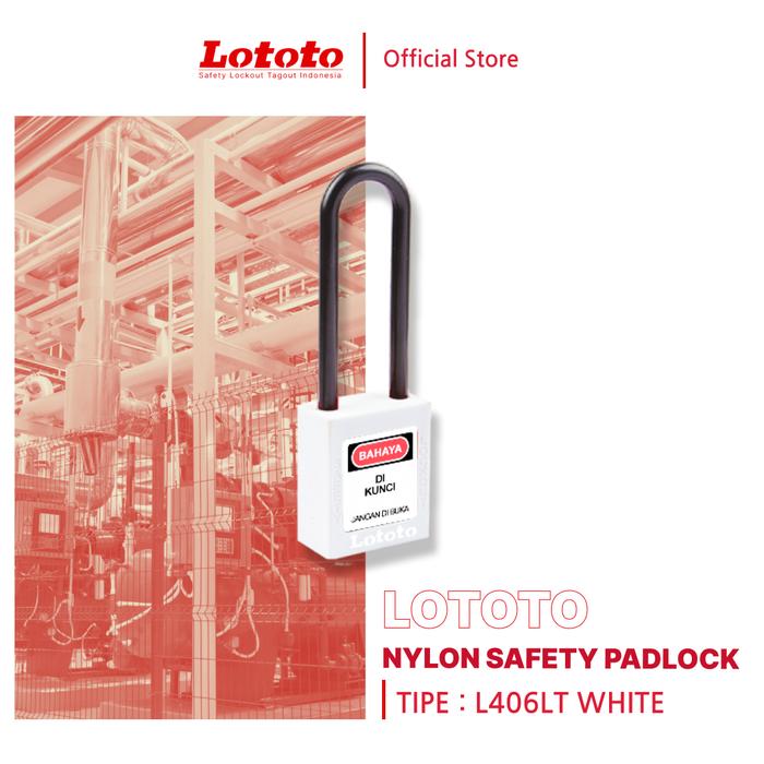 Gambar LOTOTO L406LT Nylon Safety Lockout Tagout Padlock - Putih dari Lototo Indonesia undefined Tokopedia