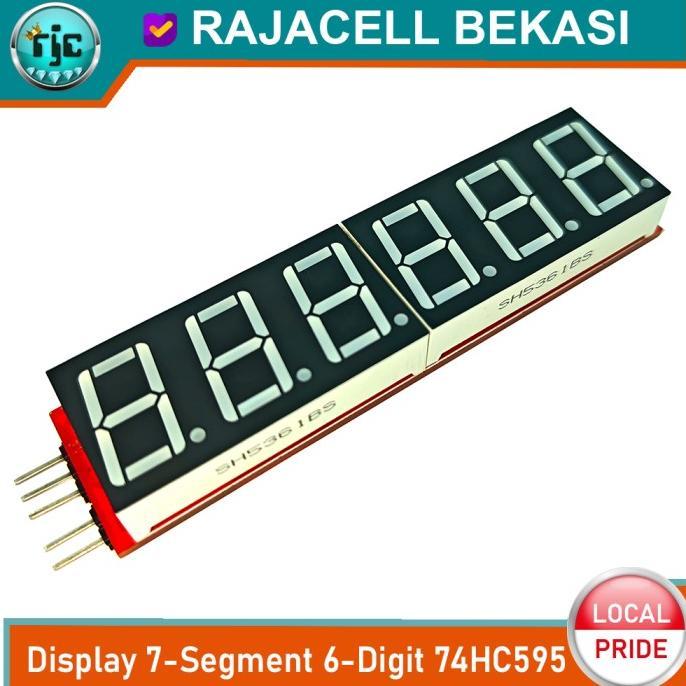 Gambar MODULE DISPLAY 7-SEGMENT 6-DIGIT 8-DIGIT 0.56" DRIVER 74HC595 SHIFT DISPLAY - 6-digit dari Fujistorem undefined Tokopedia
