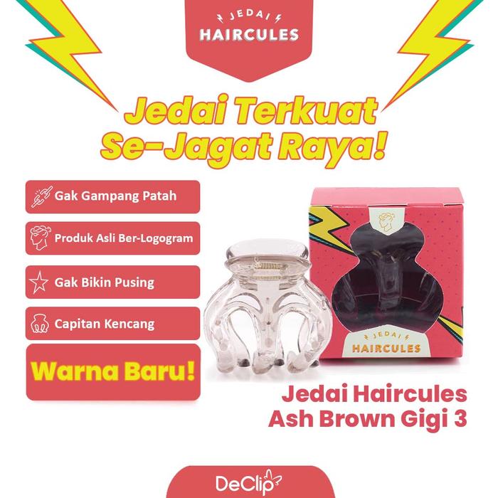Gambar Jedai Rambut Jepit rambut hairclip Haircules declip aksesoris gigi 3 ukuran 5 cm - Ash Brown dari Declip undefined Tokopedia