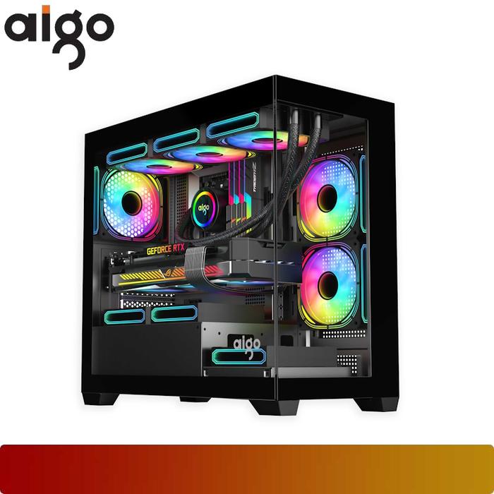 Gambar AIGO C218M M-ATX PC Case | Panoramic M-ATX Chassis - Hitam dari Nano Komputer undefined Tokopedia