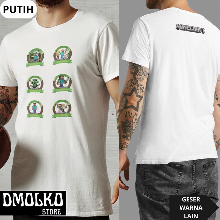 Gambar Kaos Video Game Minecraft 3 | Uk S - 7XL | Kaos Dewasa | Kaos Anak | Kaos Big Size | Kaos Jumbo - KAOS ANAK, XS dari Dmolko Store undefined Tokopedia