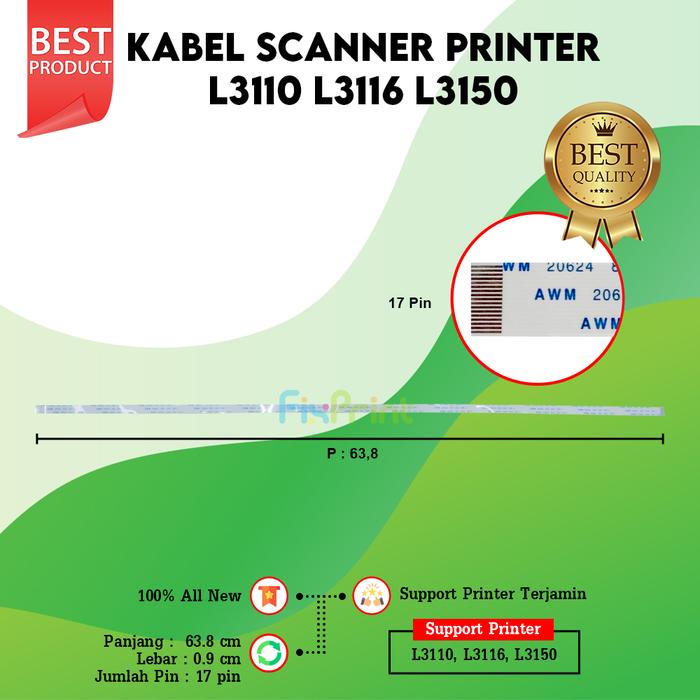 Gambar Kabel Scanner Printer Epson L3110 L3116 Flexible Cable Scan L3150 L3210 New - 17 Pin dari FixPrint Semarang undefined Tokopedia