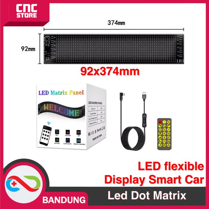 Gambar LED FLEXIBLE PAPAN SCREEN DISPLAY MOBIL LAMPU RUNNING SIGN BOARD RGB - 92x374mm dari CNC STORE BANDUNG undefined Tokopedia