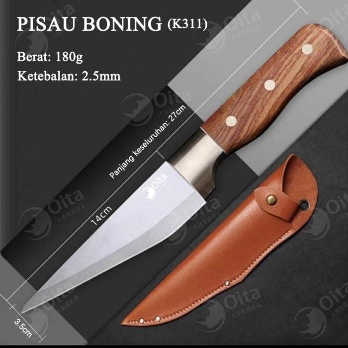Gambar Oita Pisau Sembelih Set Pisau Daging Super Tajam Pisau Dapur Stainless Steel Set Gratis Penutup - K311 dari ATRO ABADI undefined Tokopedia