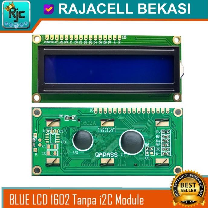 Gambar LCD 1602 16X2 FOR ARDUINOO ESP8266 ESP32 STM32 PICO I2C PCF8574 II2 - Biru Tanpa i2C dari Fujistorem undefined Tokopedia