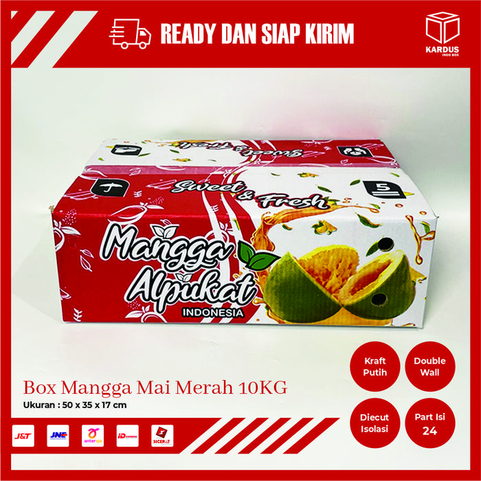 Gambar Kardus / Box Buah Mangga Alpukat Indonesia - PARTISI 24 - 10 KG - MAI MERAH dari Kardus Indo Box undefined Tokopedia