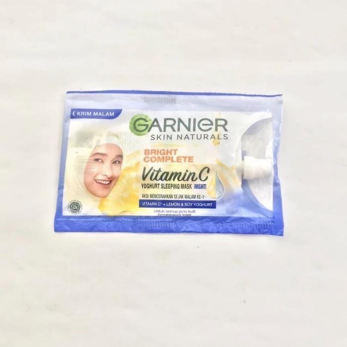 Gambar GARNIER Skin Naturals Light Bright Complete Sakura Glow Cream Sachet - Yogurt Mask dari Coconut.Beauty undefined 4 Tokopedia