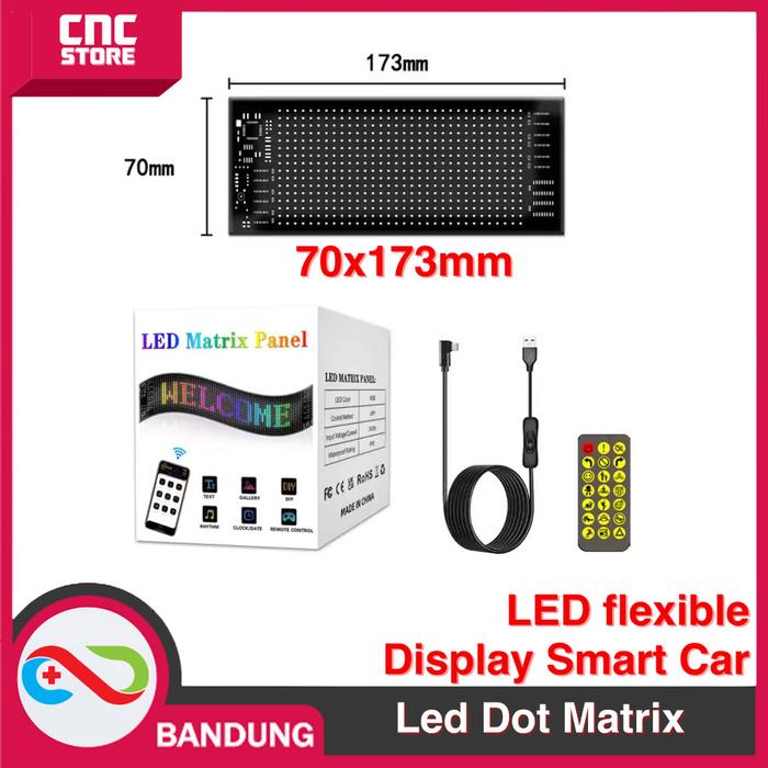 Gambar LED FLEXIBLE SCREEN DISPLAY MOBIL LAMPU RUNNING LIGHT RGB - 70x173mm dari CNC STORE BANDUNG undefined Tokopedia