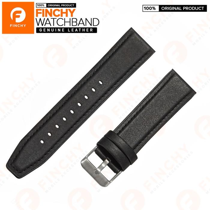 Gambar Finchy Leather strap Garmin forerunner 255s music replacement bracelet Wristband tali pengganti smartwatch - Black dari Finchy Indonesia undefined Tokopedia