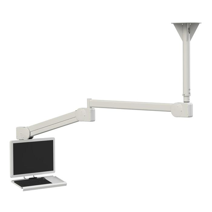 Gambar Hospital LCD Arm Monitor Mount with Ceiling Mount and Keyboard Tray Healthcare Arm for Medical LCD TV Standard VESA 75100 dari Nether Bloom undefined Tokopedia