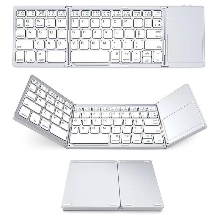 Gambar Touchpad Bluetooth Lipat Foldable Wireless Keyboard - Putih dari belibanyakyuk undefined Tokopedia