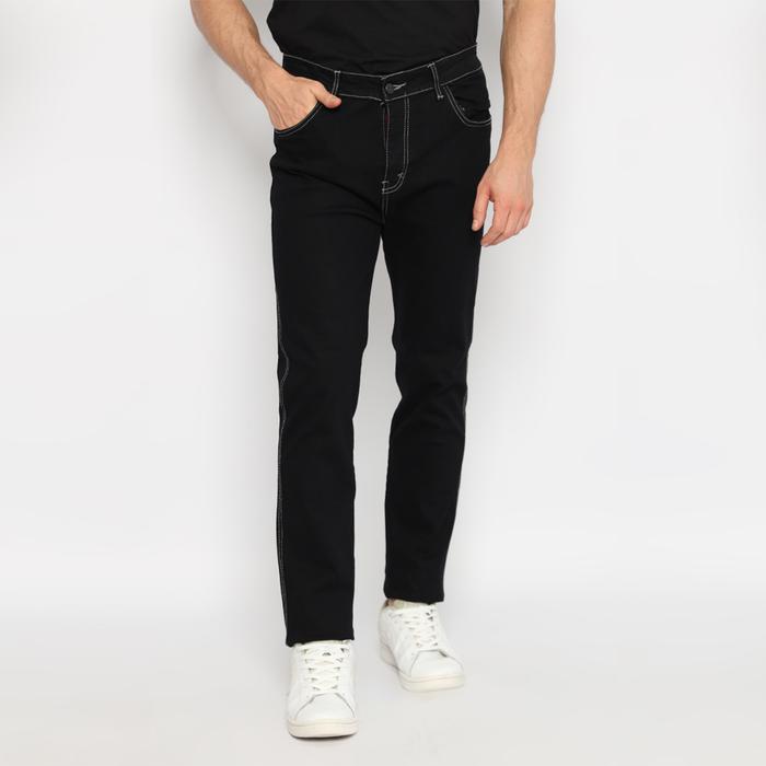 Gambar Nuber - Garnet Celana Pria Slim fit Stretch Jeans Black - Black White, 27 dari nubersupply undefined Tokopedia