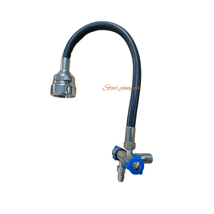 Gambar Keran Cabang Double Angsa Mesin cuci Hitam orange Murah Body stainless/ Keran Dapur mesin cuci - Hitam 3in1 dari Star pompom undefined Tokopedia