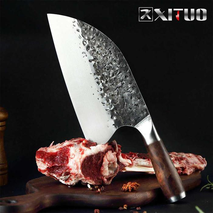 Gambar Pisau Daging Besar Baja Super Tajam - Damascus dari OTOHEROS undefined Tokopedia