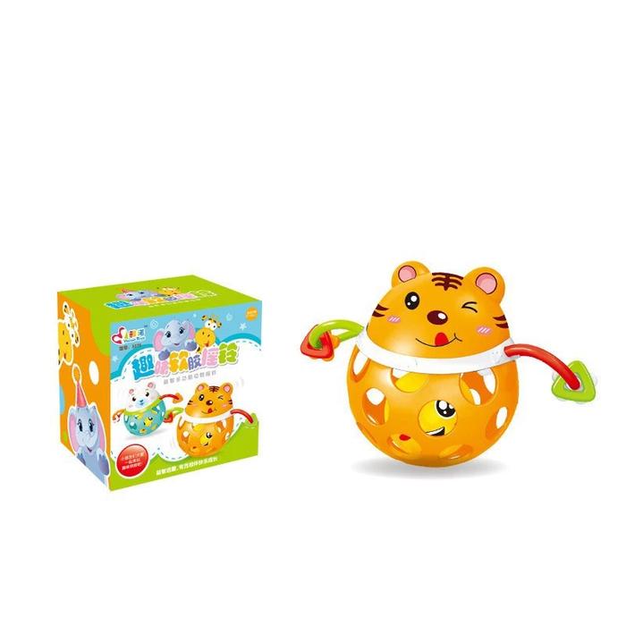 Gambar Mainan Rattle Animal Bulat - Kerincingan + Teether Toys - TIGER dari Aurel Babyshop undefined Tokopedia