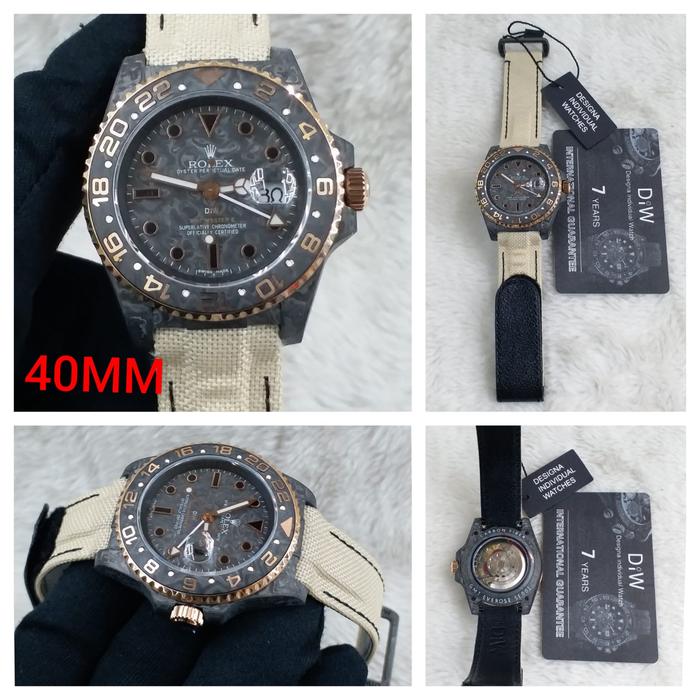 Jual JAM TANGAN PRIA GMT MASTER II GMT CARBON CLONE 1:1 DiW