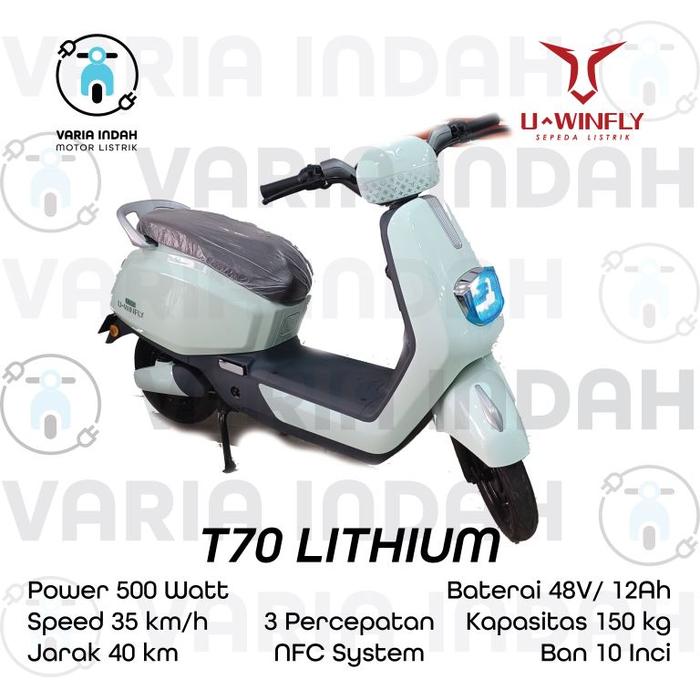 Gambar Sepeda Listrik Uwinfly T70 - Mint dari Uwinfly Varia Indah undefined Tokopedia