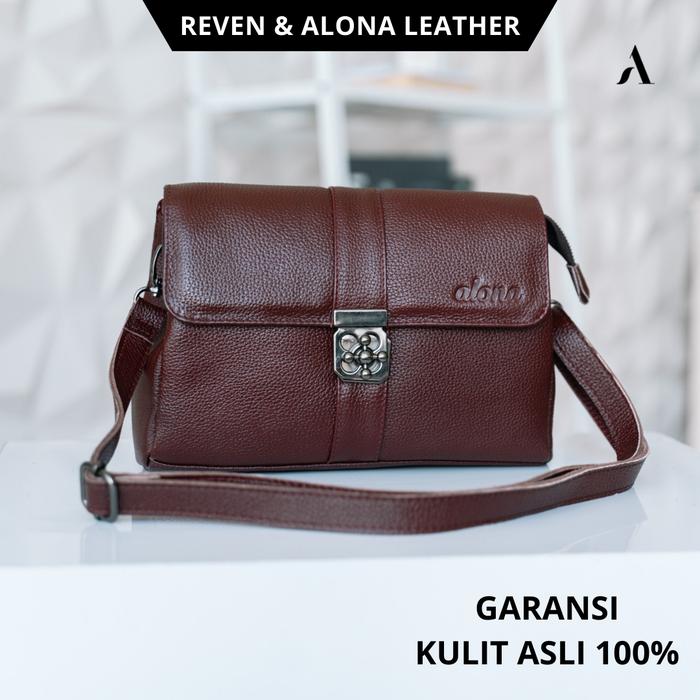 Gambar Tas Selempang Wanita Belezza Slempang Cewek Kulit Asli Branded Ori - Merah dari Reven Leathers undefined Tokopedia