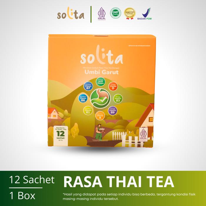 Gambar SOLITA Minuman Untuk Asam Lambung 1 Box 12 Sachet Sedia Rasa Cokelat dan Thai Tea | BPOM & HALAL - Thai Tea dari SOLITA undefined Tokopedia