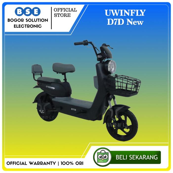 Gambar Sepeda Listrik Murah Uwinfly D7D New Selis Uwinfly D 7 D New D7 D Uwinfly - Hitam [RESMI] dari Bogor Solution Electronic undefined Tokopedia