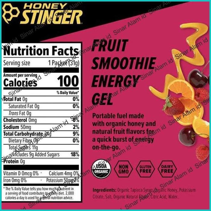 Gambar Ready Stock Honey Stinger - Organic Energy Gel - Fruit Smoothie dari Sinar Alam id undefined Tokopedia