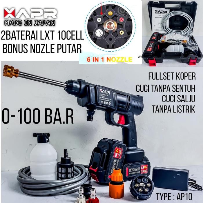 Gambar APR Jet Cleaner Steam Cordless 36V AP10 Mesin Cuci Motor 2 Baterai Kapasitas Besar Teknologi Terbaru Dengan Sistem Fast Charging Dan Garansi Resmi 3 Tahun dari APR OFFICIAL JAKARTA undefined Tokopedia