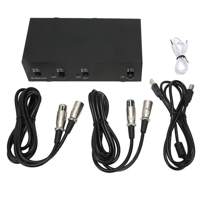 Gambar 48 V Power Supply Dual Mic Support Iron Power Supply High Output for Music Recording Equipment dari JadeLane undefined Tokopedia