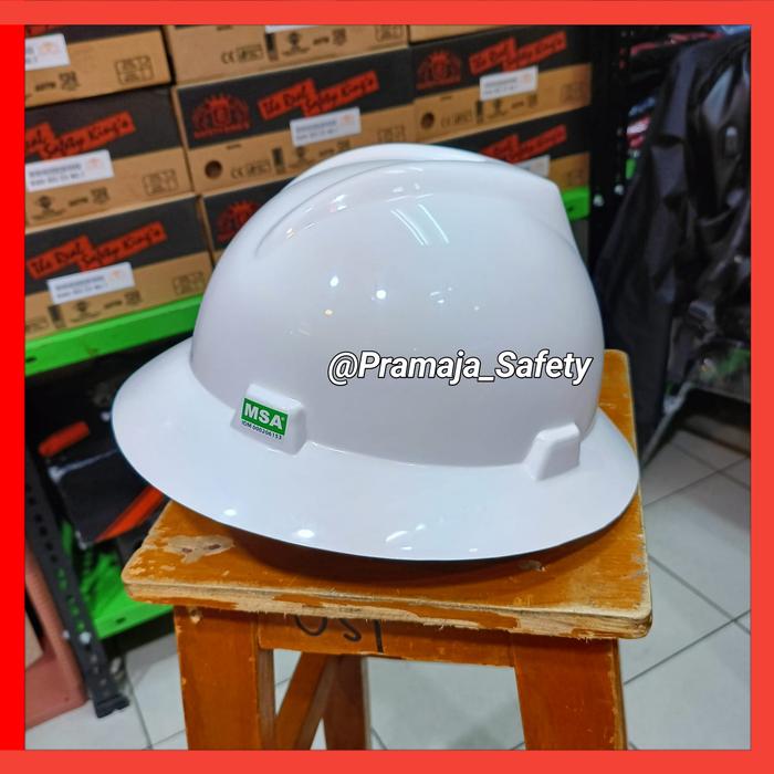 Gambar HELM SAFETY MSA LOKAL FULLBRIM MURAH - SAFETY HELMET STANDAR SNI ANZI TKDN - PUTIH - Putih dari PRAMAJA SAFETY GROUP undefined Tokopedia