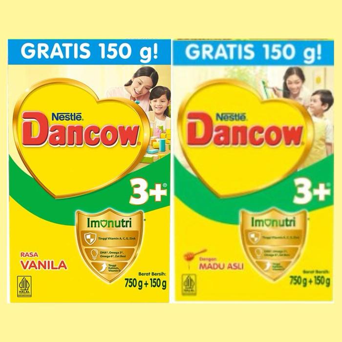 Gambar Dancow 3+ 900gr (750+150) & 750 gr Madu/Vanilla exp 2025 COD/Spaylater/Instant - madu 750g dari JMindo undefined Tokopedia