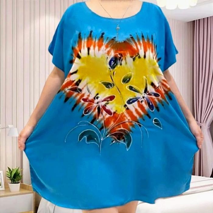 Gambar atasan wanita jumbo big size baju cewek jumbo blouse jumbo bahan katun - TD 4 dari Maxie Victory undefined Tokopedia