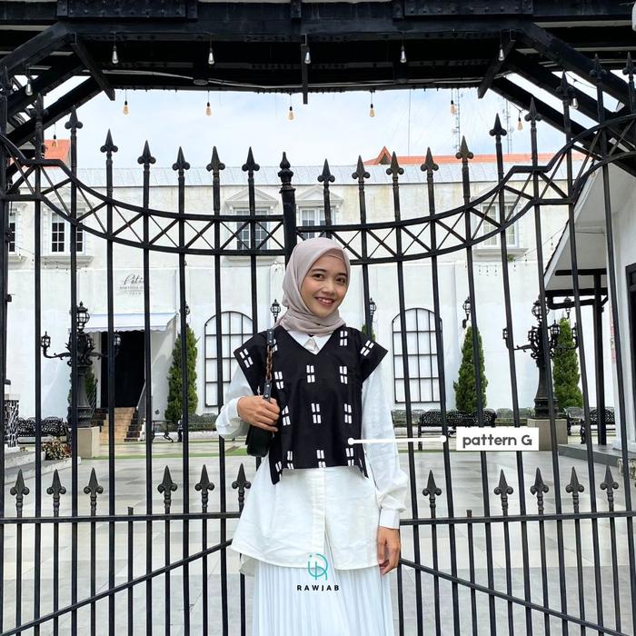 Gambar Vest Batik Premium - Raw Hijab - Pattern G dari Raw Hijab Official undefined Tokopedia