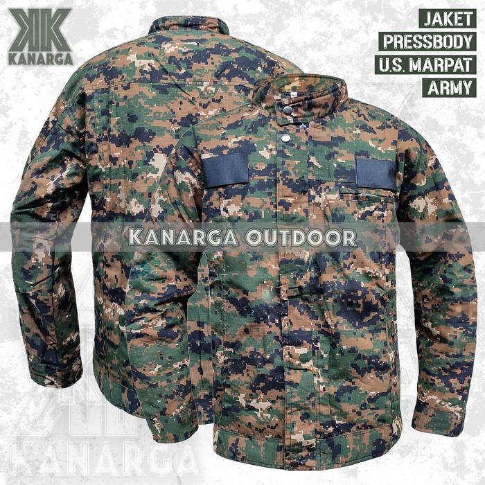 Gambar JAKET PRESSBODY US ARMY LORENG DIGITAL GURUN BAHAN RIPSTOP PREMIUM - U.S. Marpat, XL dari Kanarga Outdoor undefined Tokopedia