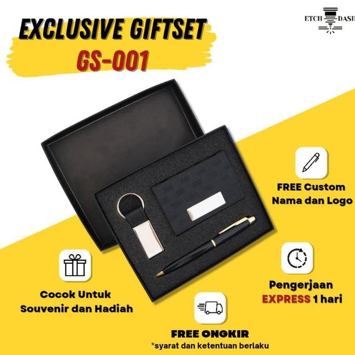 Gambar Gift Set Souvenir / Giftset 3 In 1 | Gift Set Souvenir Pulpen, Gantungan Kunci, Card Holder Exclusive Giftset Gs001 dari rubiahcell undefined Tokopedia