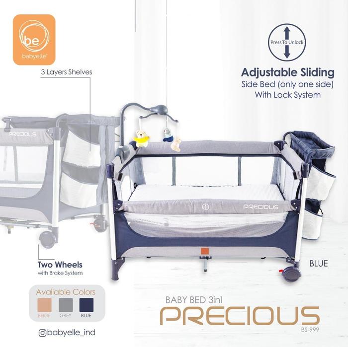 Gambar Babyelle Precious Deluxe 3in1 Baby Box BE 999 XLR - Navy Blue dari Babyelle Indonesia undefined Tokopedia