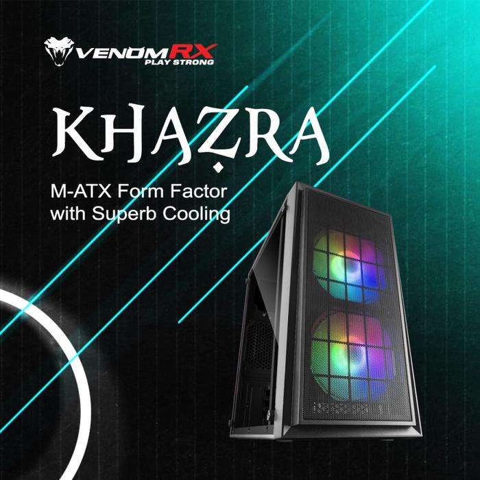 Gambar VenomRX Casing PC Khazra M-ATX Acrylic 2x120mm Fixed RGB - Gatotkaca Electronics dari Gatotkaca Electronics undefined Tokopedia