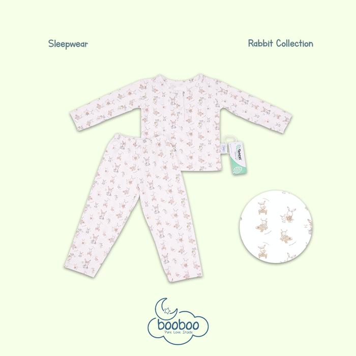 Gambar TENCEL Sleepwear Set | Booboo Collection - White Rabbit - 8-10YO dari Booboo.idn undefined Tokopedia