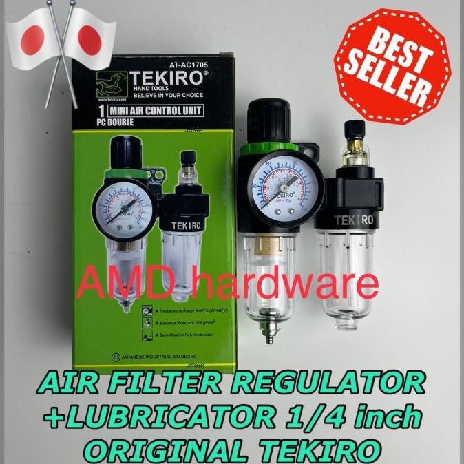 Gambar AIR FILTER REGULATOR+LUBRICATOR DOUBLE KOMPRESOR ANGIN ORIGINAL TEKIRO - TEKIRO JAPAN dari TIRTA SOLUTION undefined Tokopedia