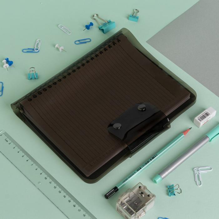 Gambar Binder Note A5 binder Mika PVC Jelly Transparan loose leaf Agenda 20 ring - Hitam dari tilurut undefined Tokopedia