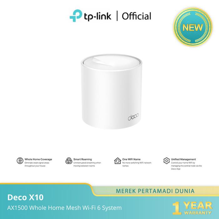 Gambar TPLink Deco X10 1PACK 2PACK 3PACK AX1500 Whole Home Mesh Wifi 6 System - DECO X10 1PACK dari Edison Comp undefined Tokopedia