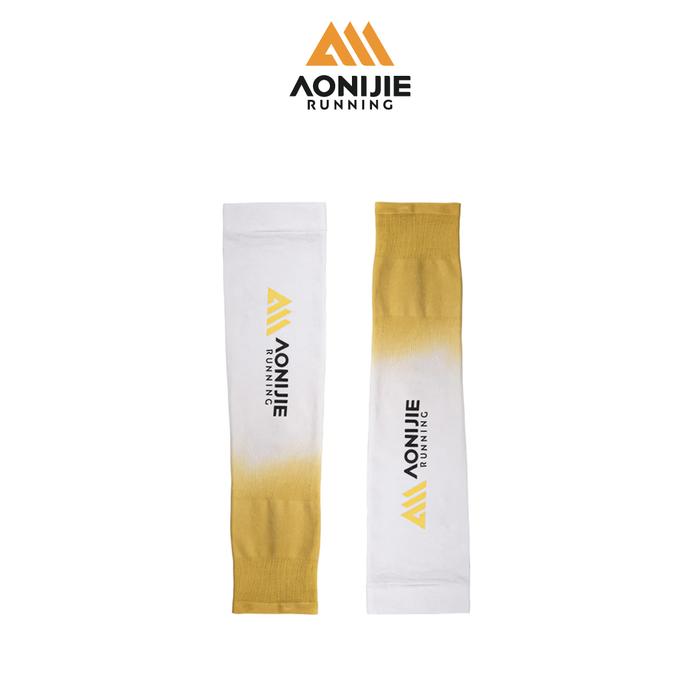 Gambar Aonijie E4121 Arm Sleeve - Manset Kaos Tangan Lari Sepeda Outdoor - WHITE GOLD dari Aonijie Indonesia undefined Tokopedia
