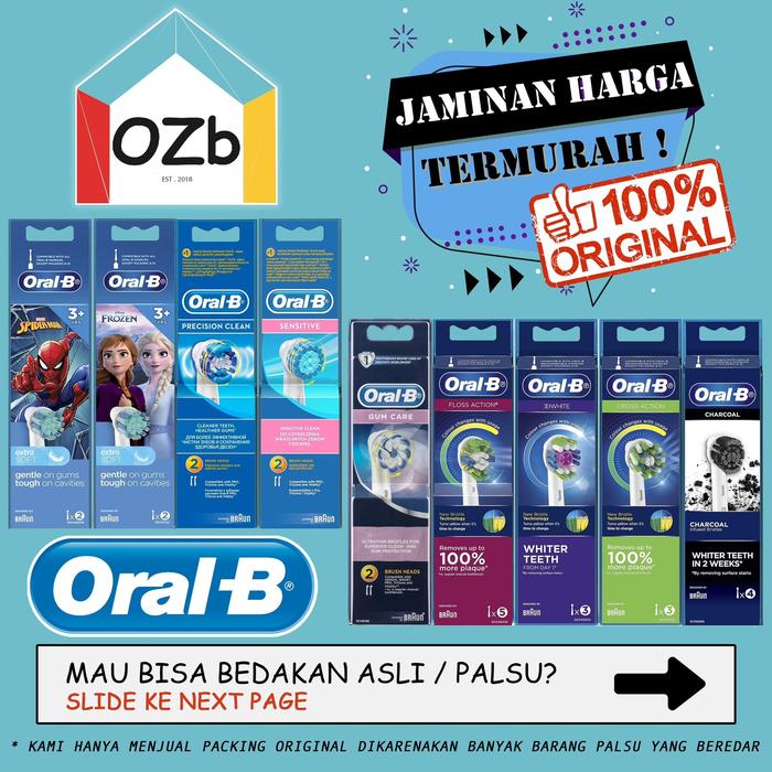 Gambar Oral B VITALITY PLUS POWER PRO Head Refill Kepala Sikat Gigi Elektrik - Precision isi 2 dari OZB undefined Tokopedia