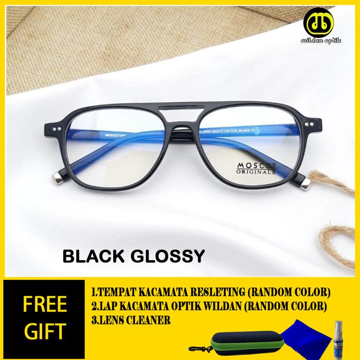 Gambar PAKET KACAMATA BLUECHROMIC ONEDRIVE NIGHT VISION DOMAS MOSCOT BJORN - BLACK GLOSSY dari Optik wildan undefined Tokopedia