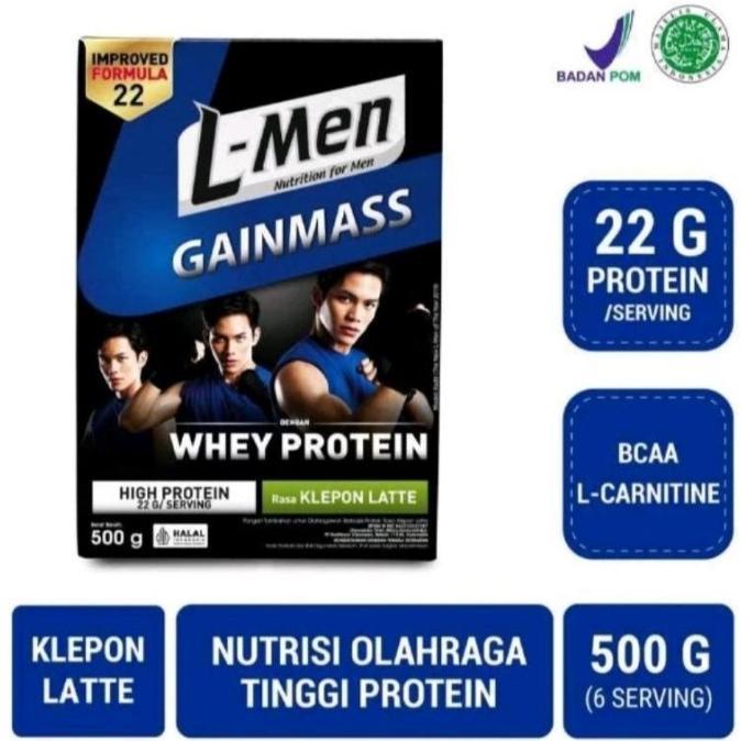 Gambar [FREE ONGKIR] L-MEN GAIN MASS WHEY PROTEIN - NUTRITION FOR MEN AGUNG.J25 - Klepon Latte, 500gr dari Agung Jaya2 undefined Tokopedia