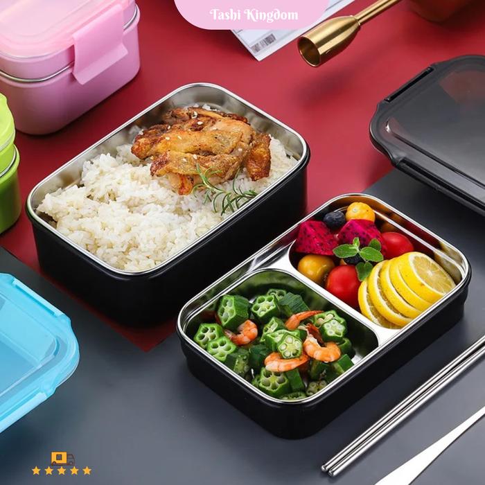 Gambar kotak makan stanless kotak bekal stanless. lunch box stanless 3 grosir dari TashiKingdom undefined Tokopedia